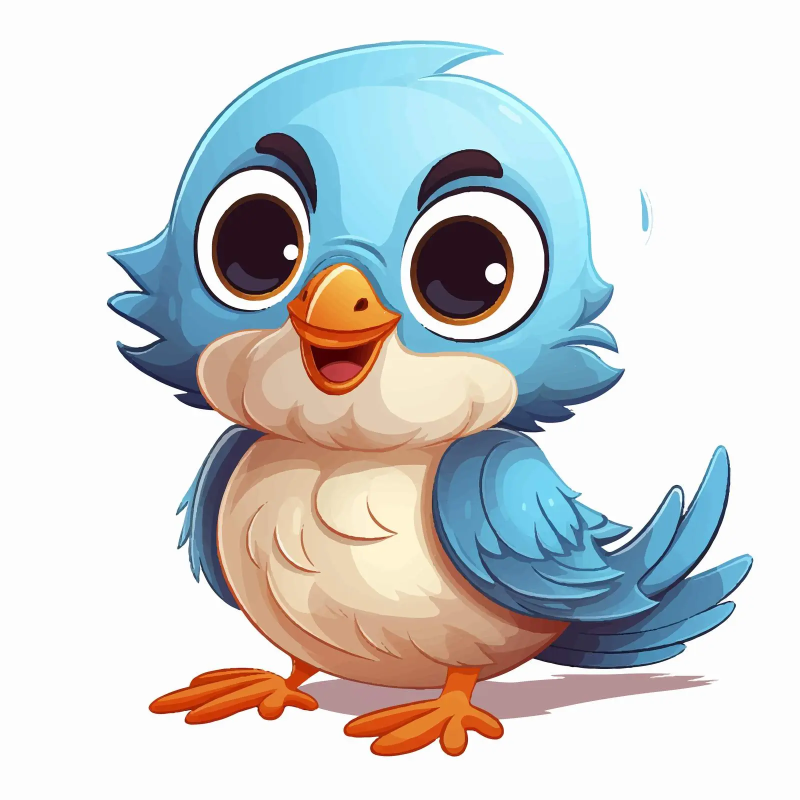 Charming Bird Cartoon Character Vector Design — free download from Dotvec