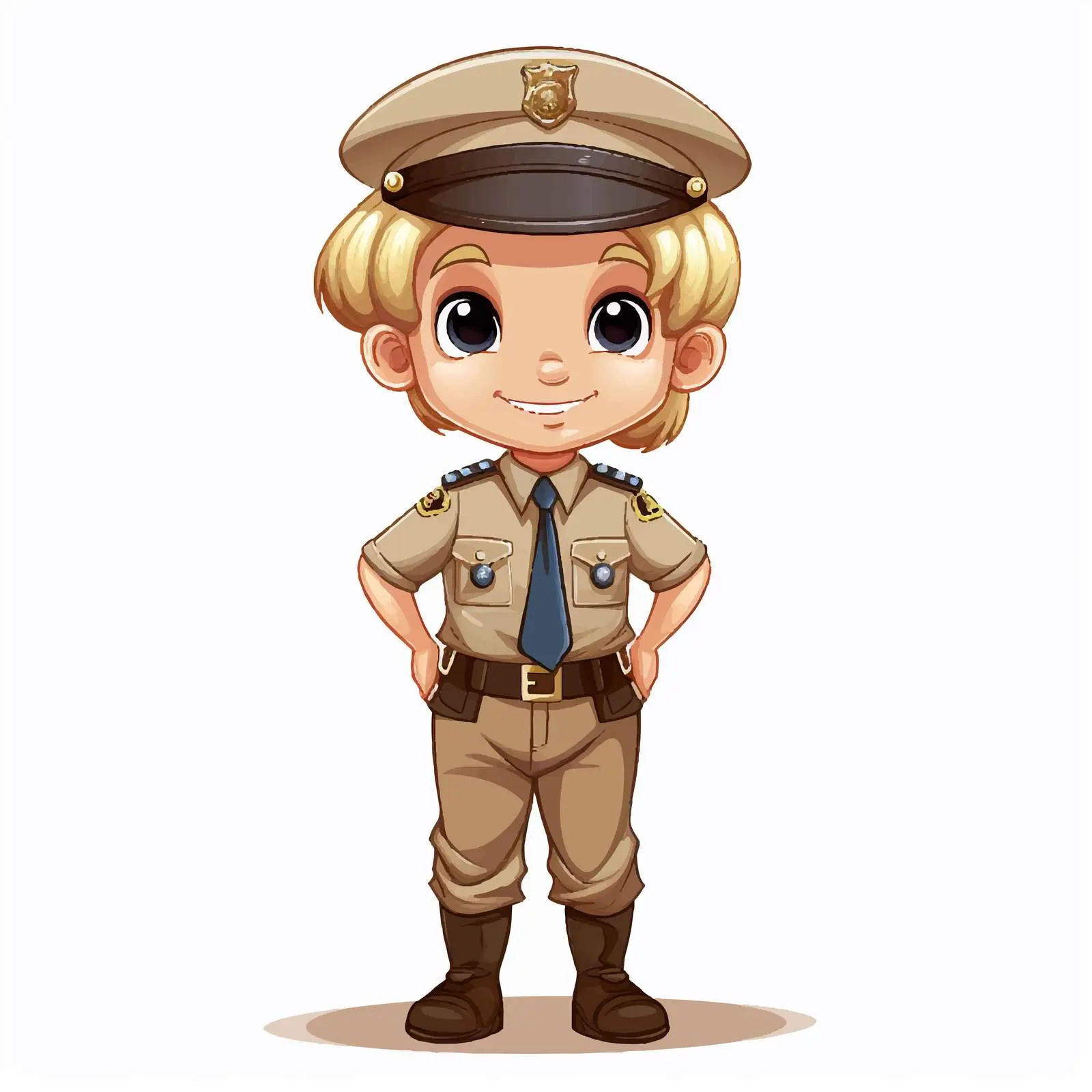 Adorable Blond Boy in Cartoon Sergeant Uniform — free download from Dotvec
