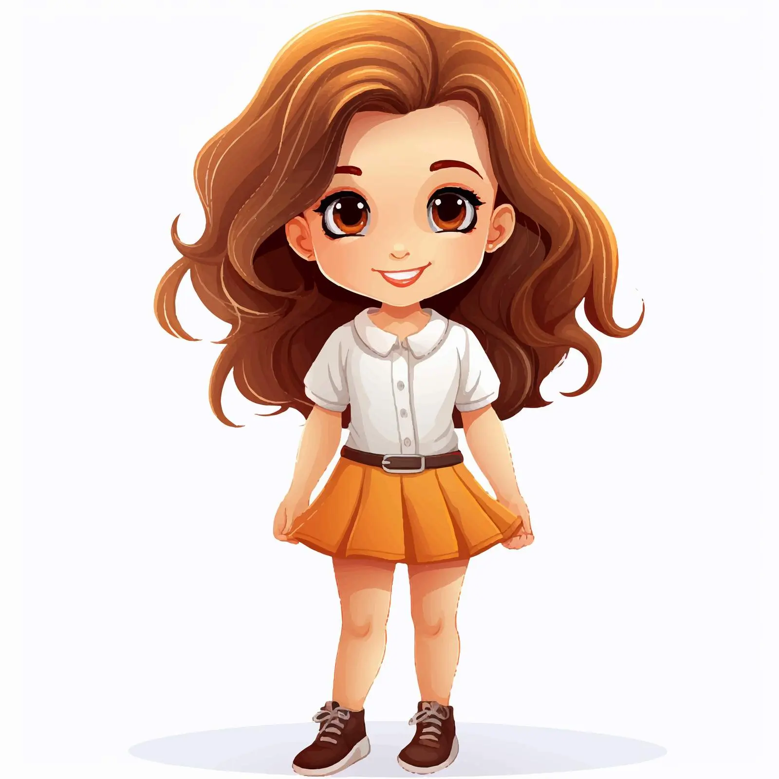 Stylish Cartoon Girl in Mini Skirt Vector – free teen girl image from Dotvec
