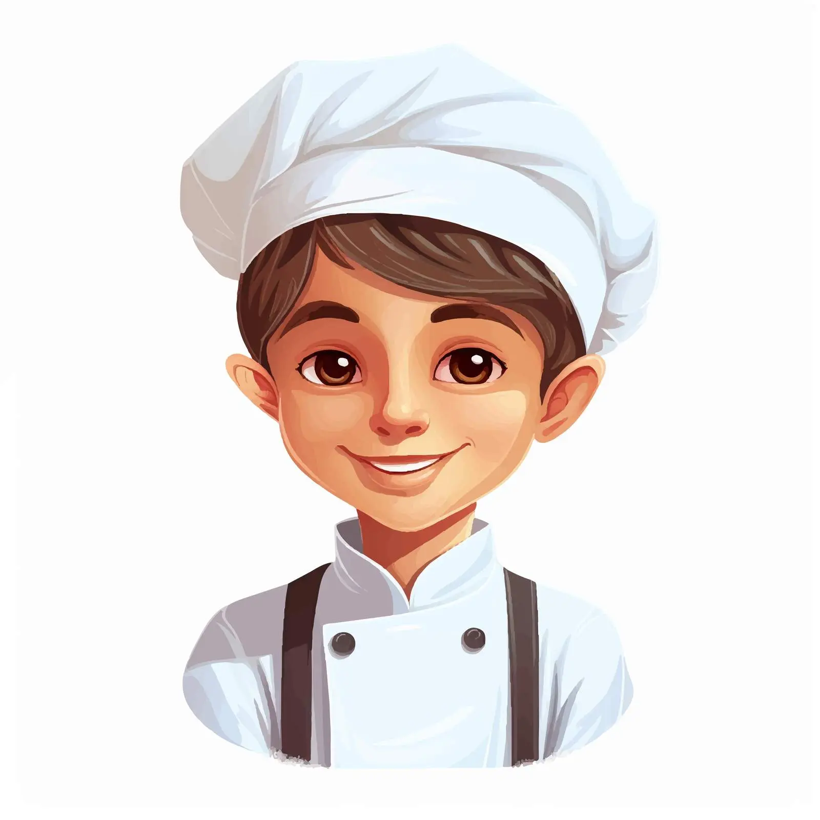 Adorable Little Boy Chef Portrait Vector — free download from Dotvec