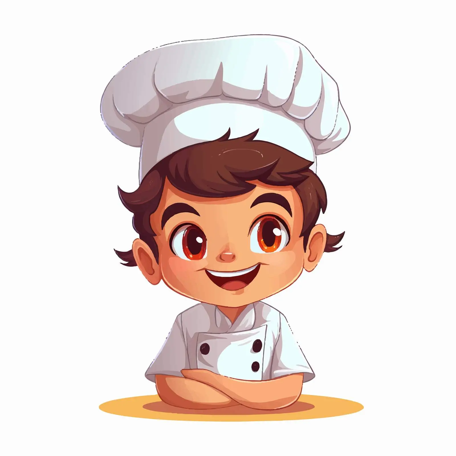 Charming Young Chef Portrait Illustration — free download from Dotvec