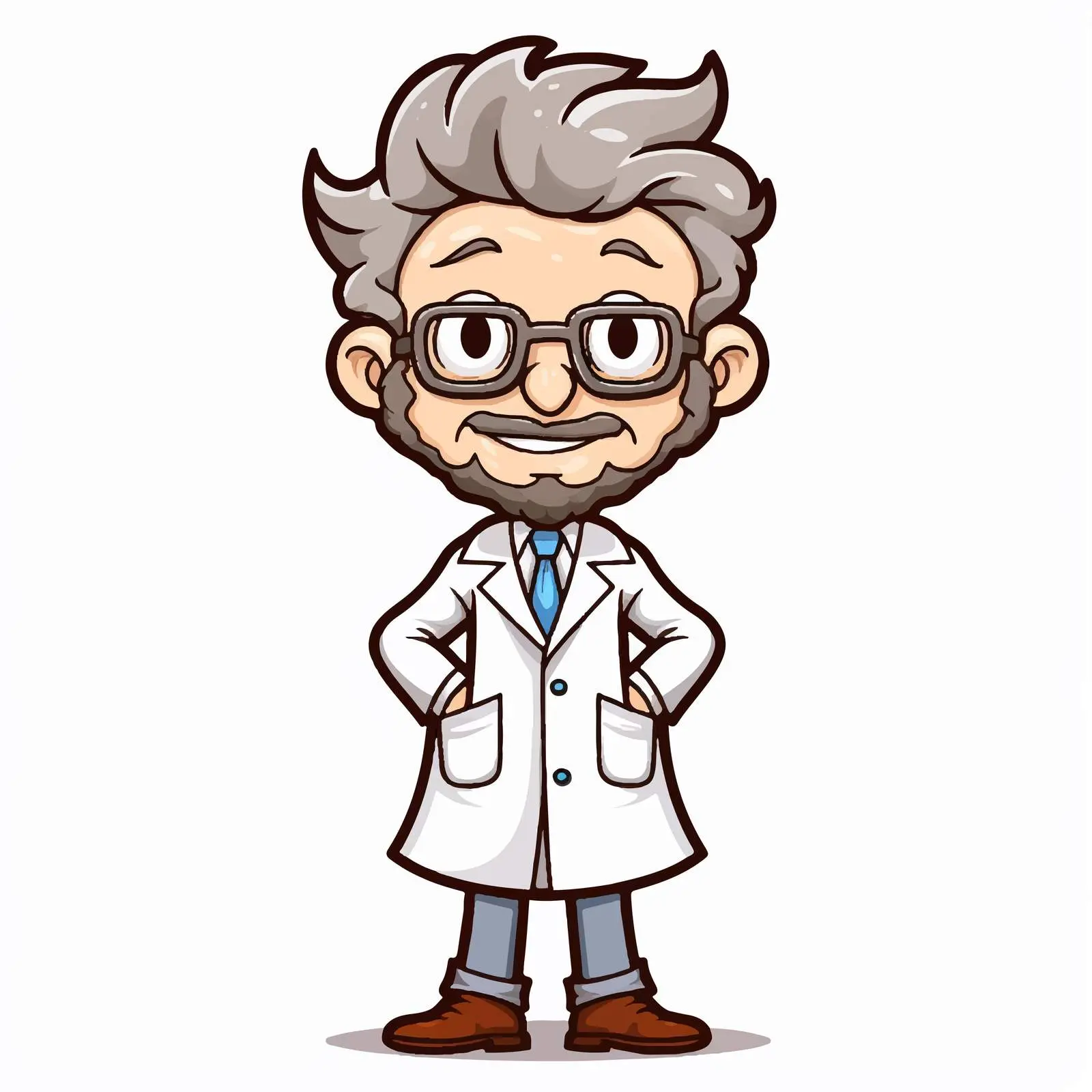 Doodle Style Male Scientist Illustration – free scholar image from Dotvec