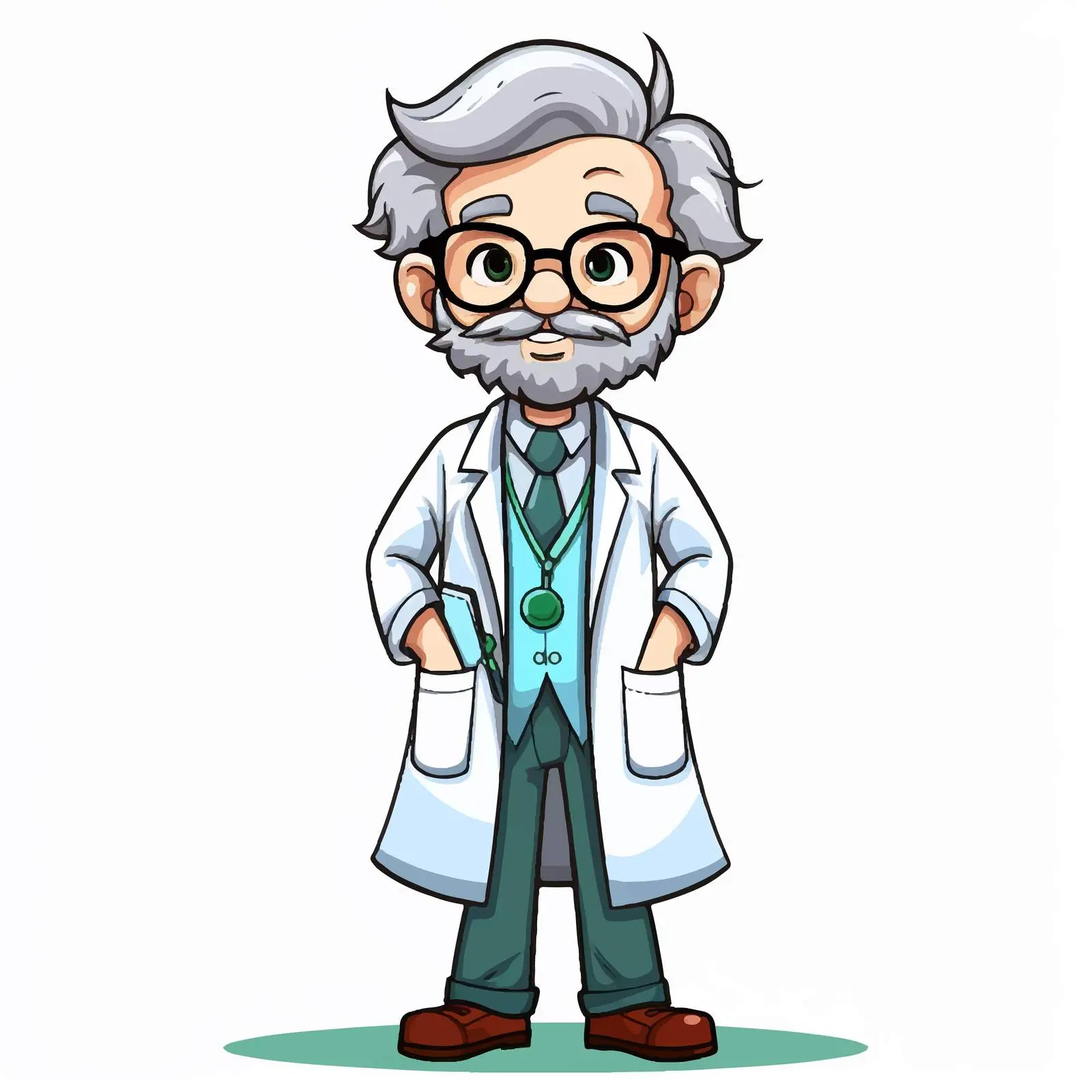 Doodle Illustration of a Male Scientist — free download from Dotvec