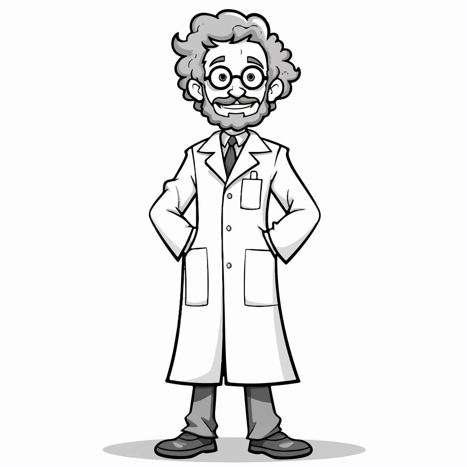 Doodle-Style Illustration of Male Scientist — free download from Dotvec