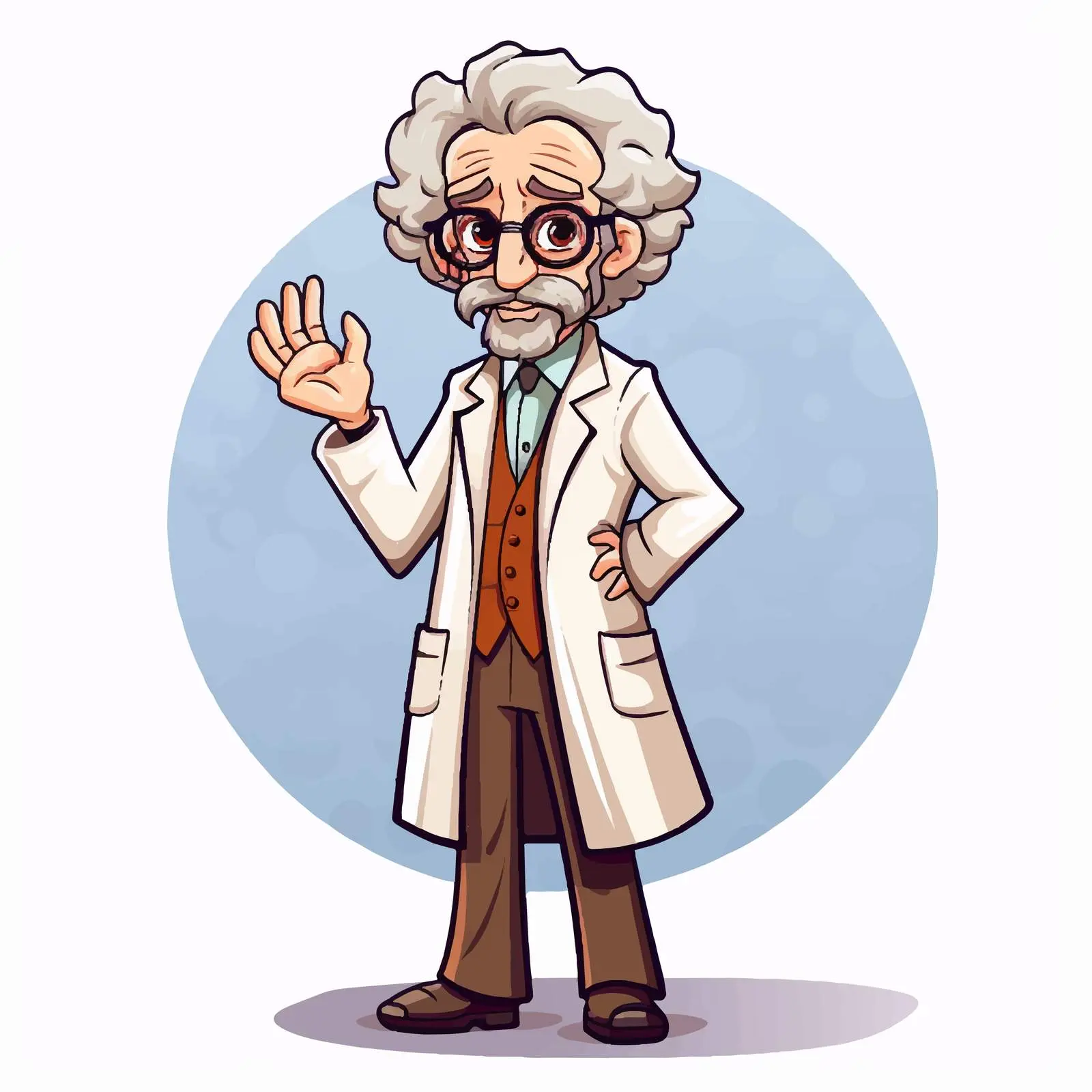 Doodle-Style Male Scientist Illustration — free download from Dotvec