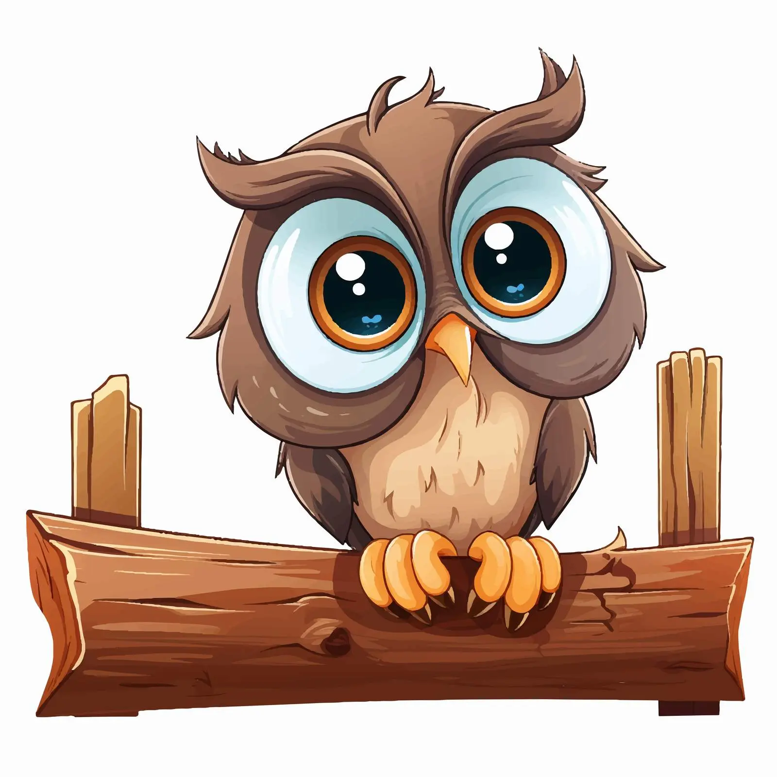 Adorable Owl Behind Wooden Arrow Sign Vector — free download from Dotvec