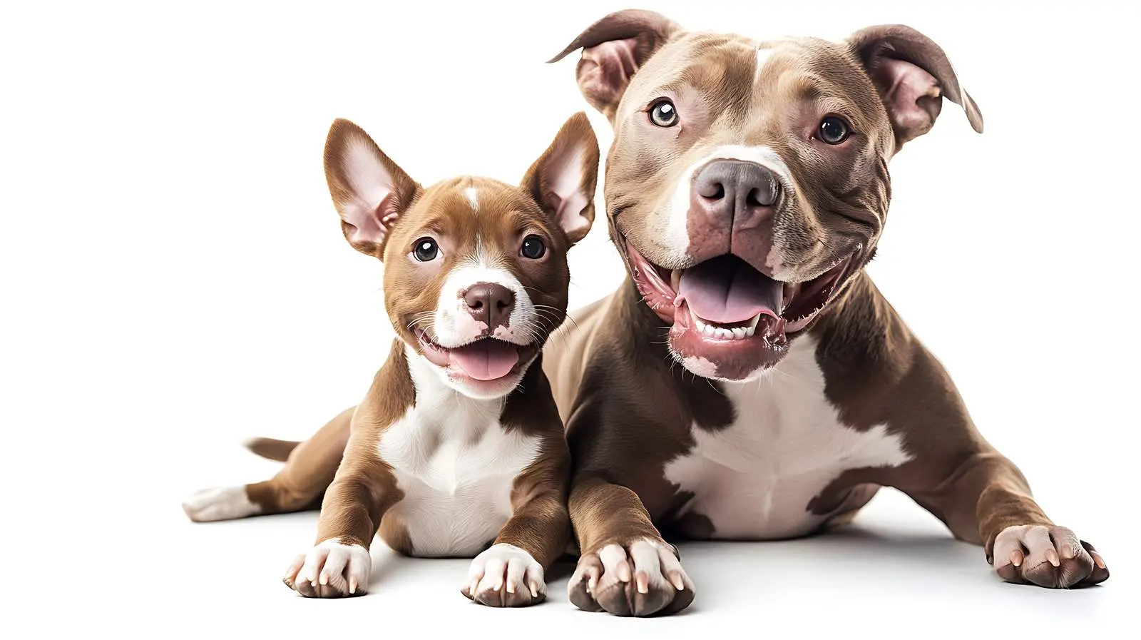 Pit Bull Adult Dog and Puppy Together – free training image from Dotvec