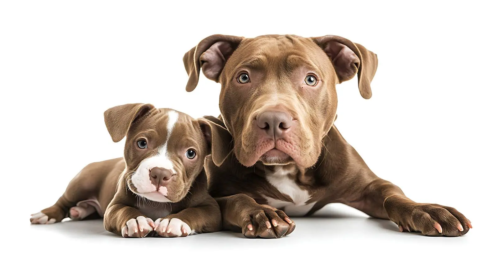 Pit Bull Adult Dog and Puppy Together – free youthful energy image from Dotvec