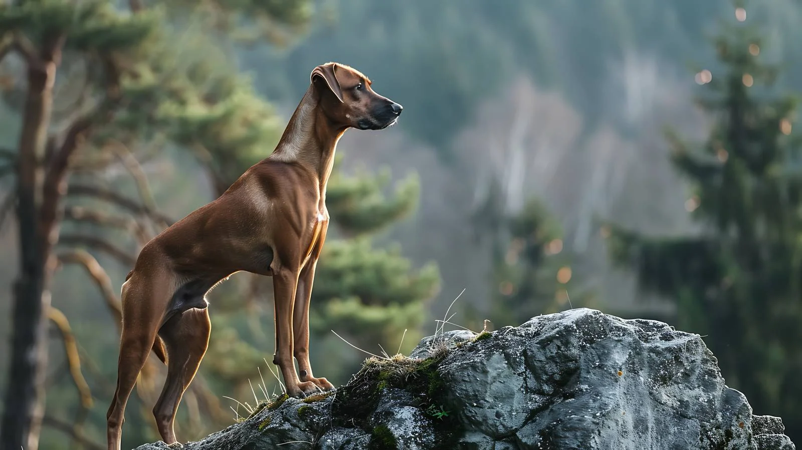 Majestic Dog in Forest Scene — free download from Dotvec