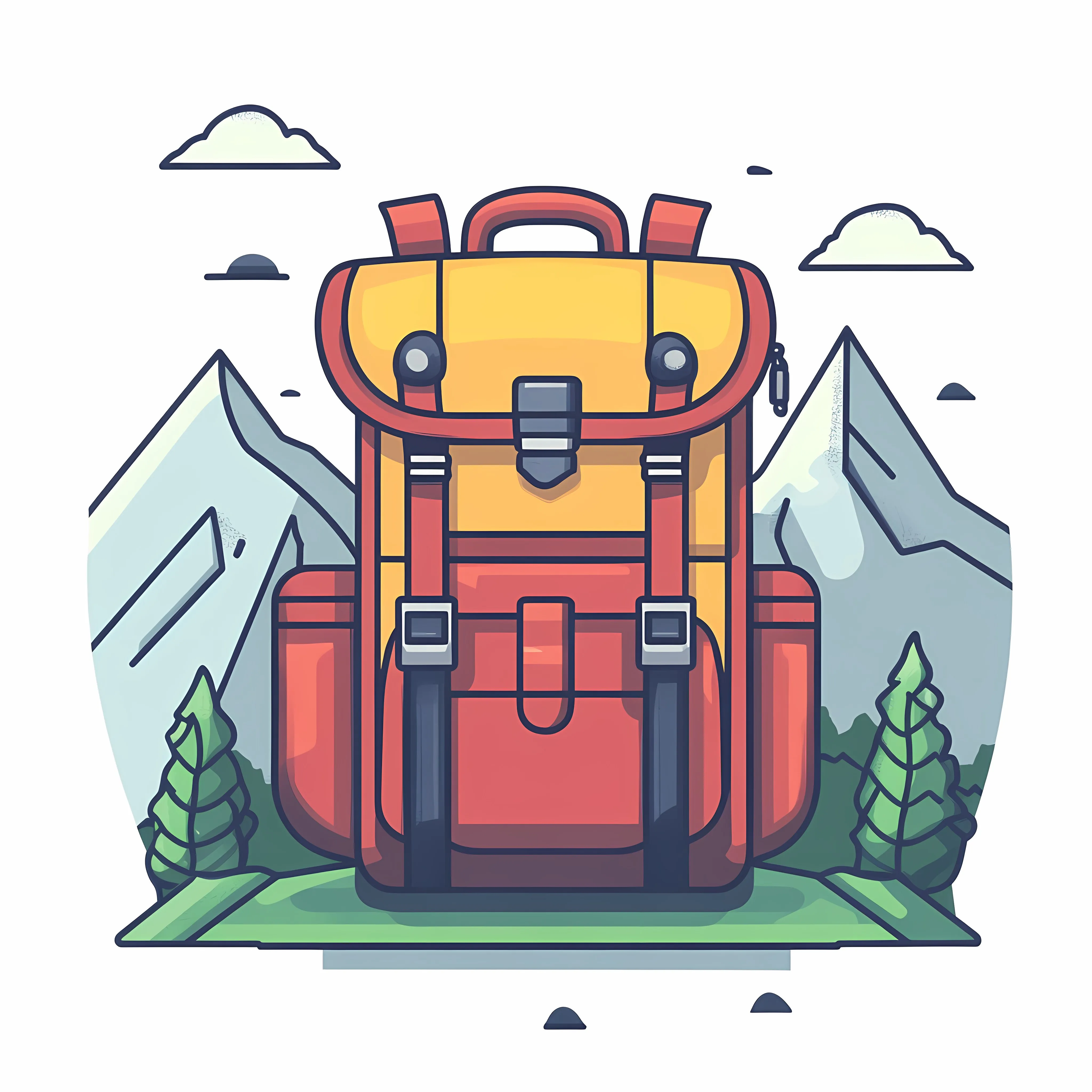Adventure Backpack Symbolizing Exploration — free download from Dotvec