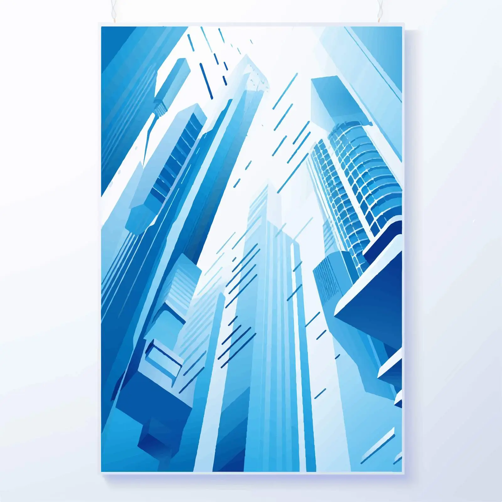 Abstract Architecture Advertising Poster with Blue Background — free download from Dotvec