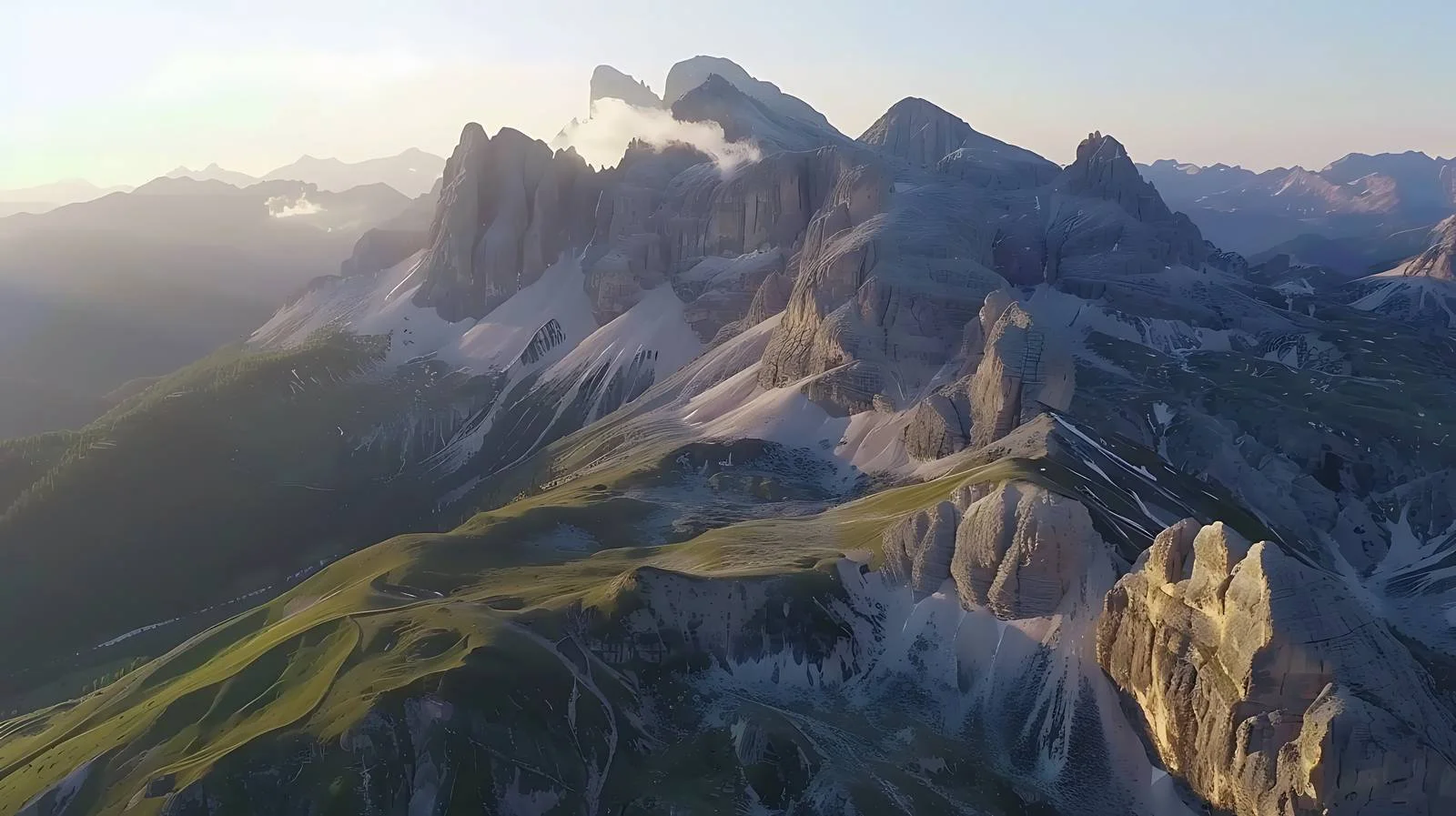 Scenic Aerial Views of Italian Dolomites — free download from Dotvec