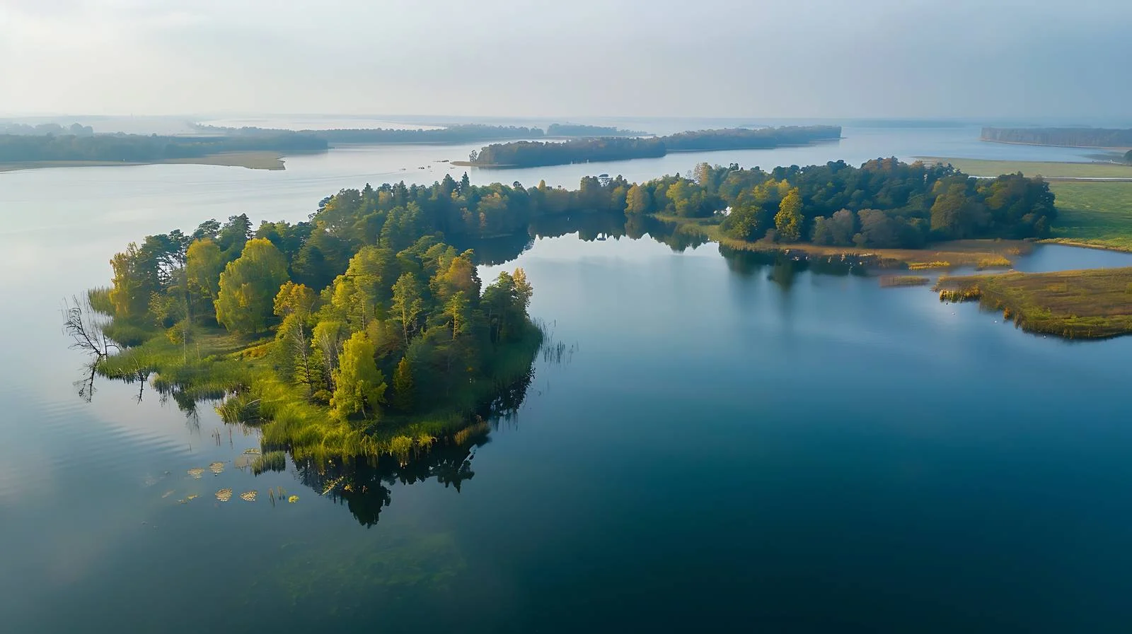 Elevated View of Masurian Lake Region — free download from Dotvec