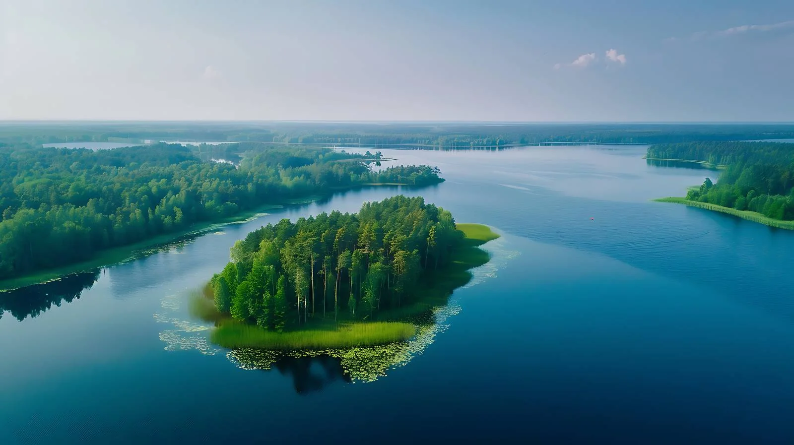 Aerial View of Masuria Lake District — free download from Dotvec