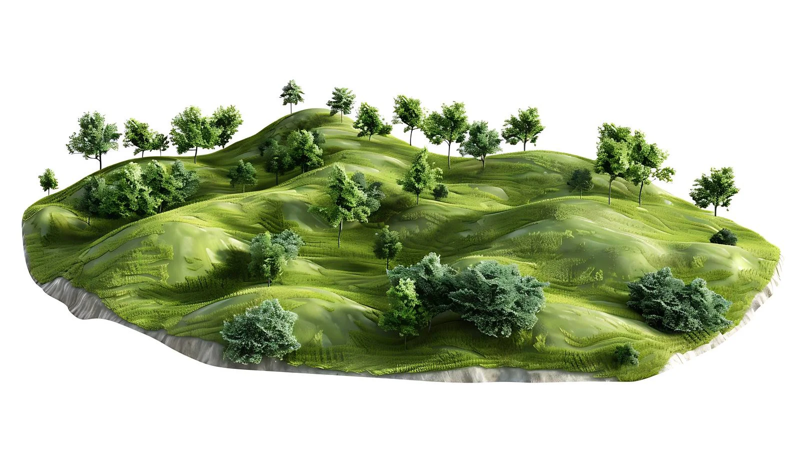 Elevated View Over White Background Landscape — free download from Dotvec