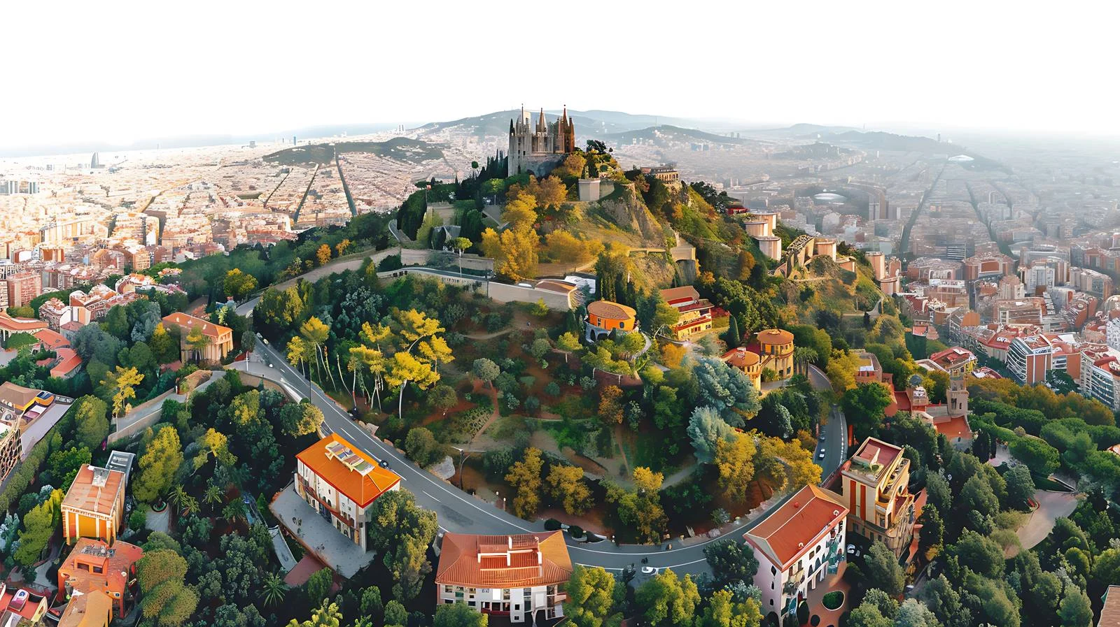 Tibidabo Hill Aerial View — free download from Dotvec