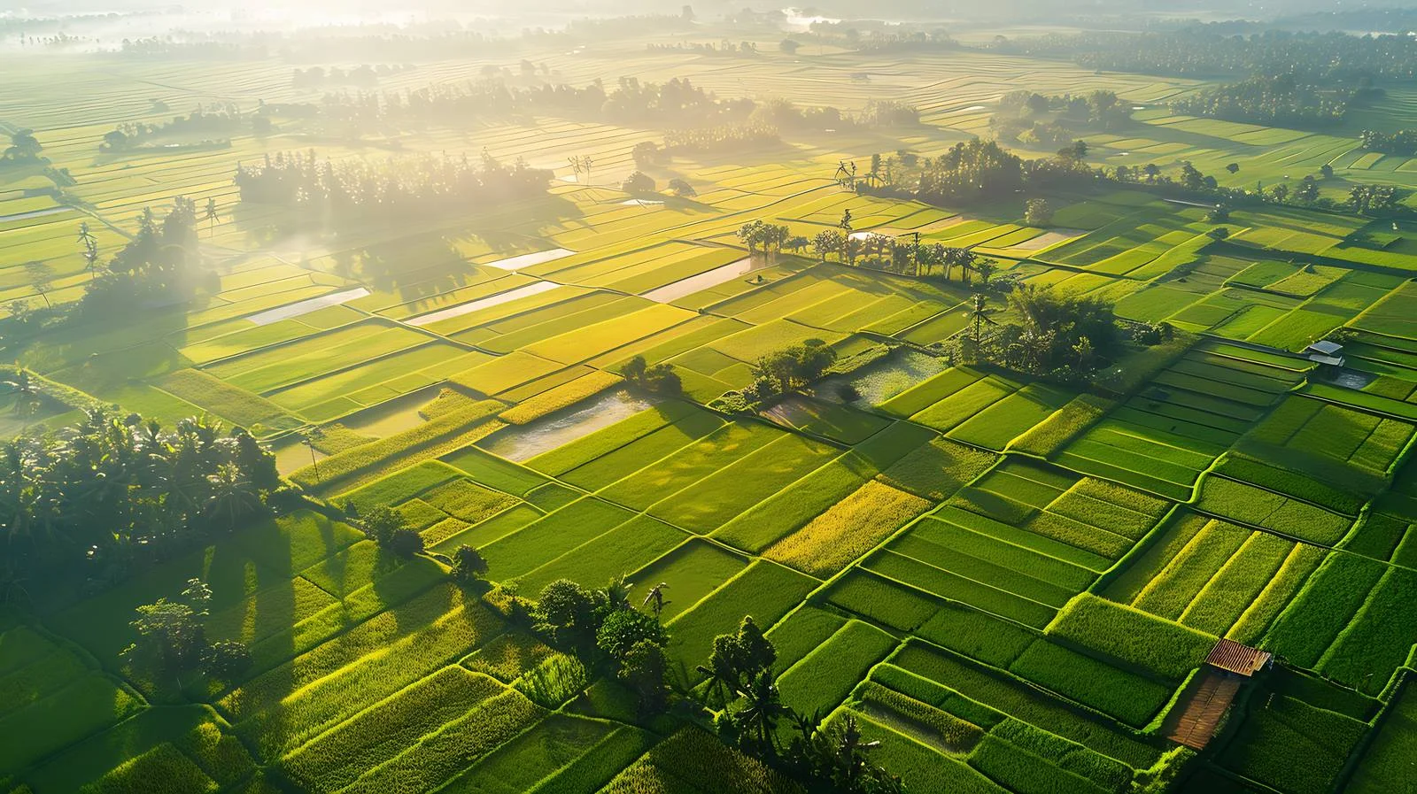 Autumn Aerial View of Rice Fields — free download from Dotvec