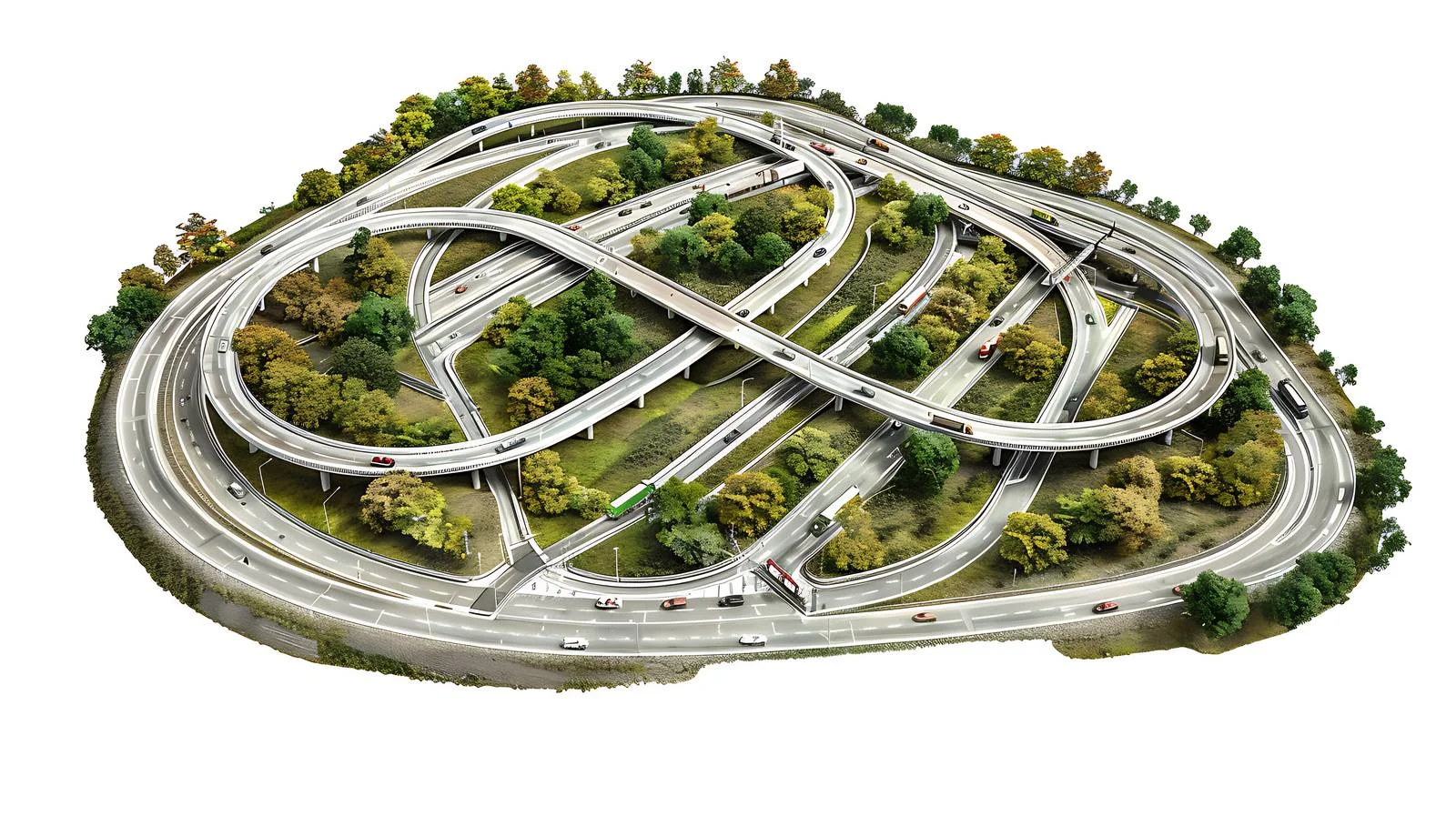 Highway Interchanges Seen from Above — free download from Dotvec
