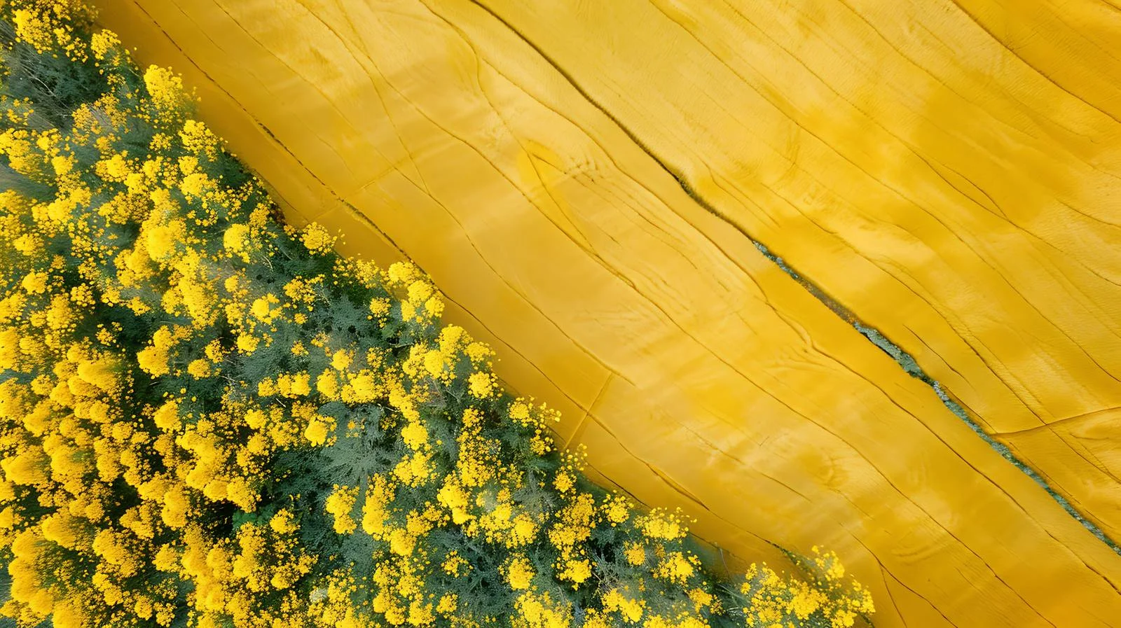 Aerial View of Rapeseed Blooms in Mailing — free download from Dotvec