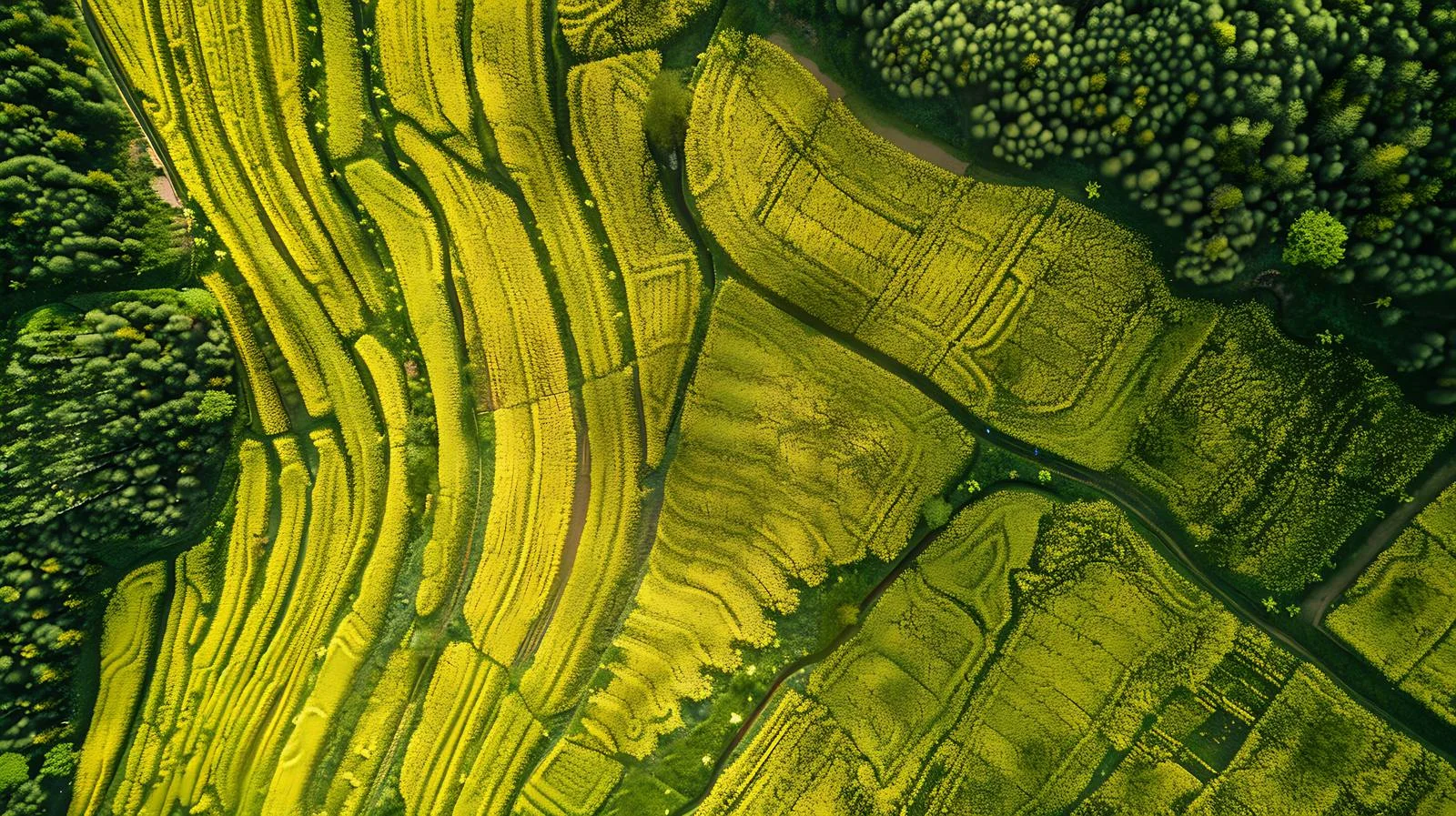 Vibrant rapeseed fields in Mailing Fu – free rapeseed image from Dotvec