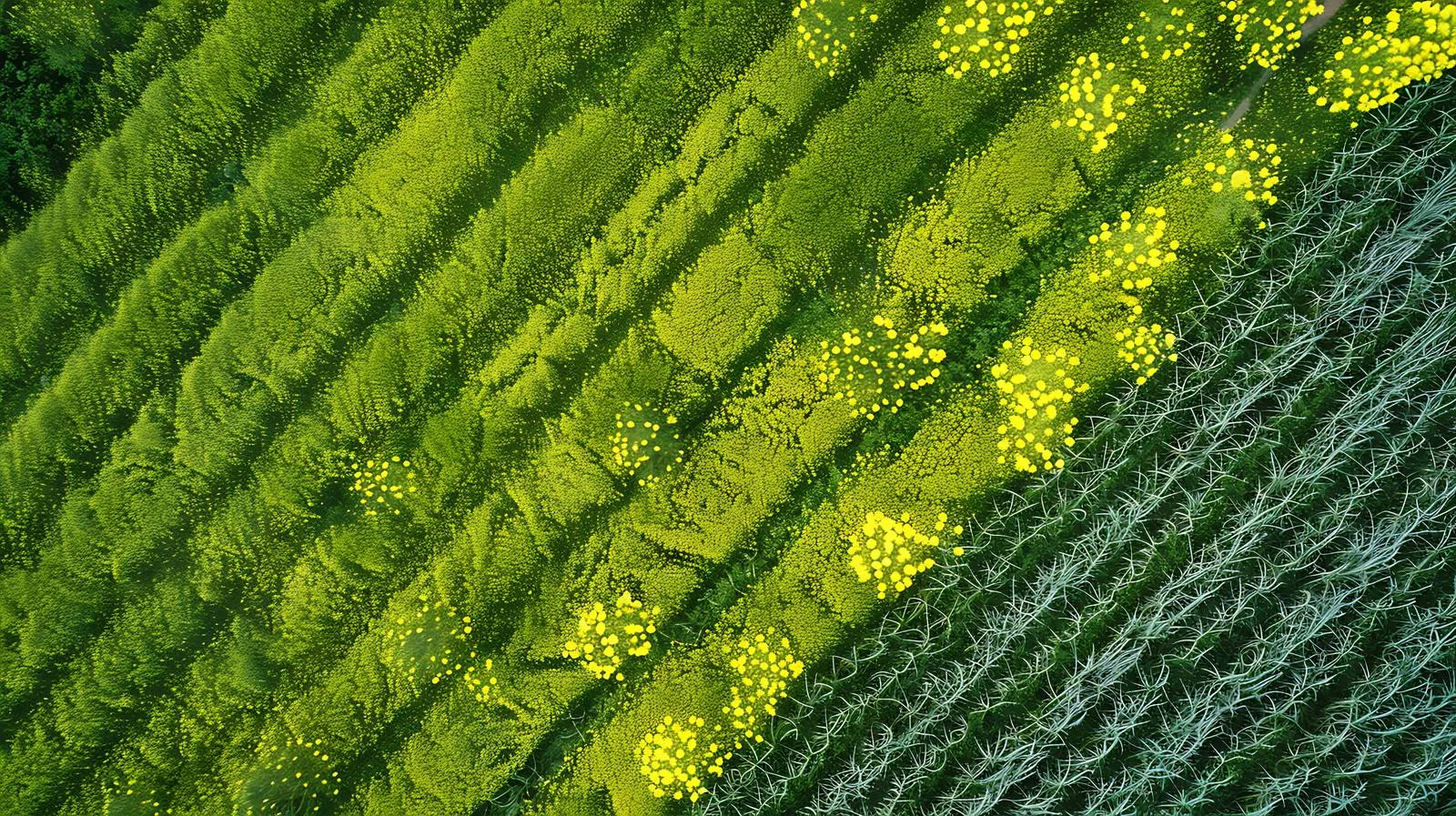 Bird's-eye View of Mailing Fu Rapeseed Blooms — free download from Dotvec