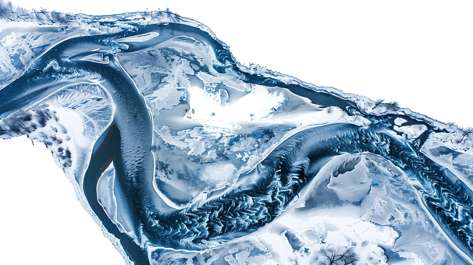 Scenic Aerial View of Ussuri and Raohe River Confluence — free download from Dotvec