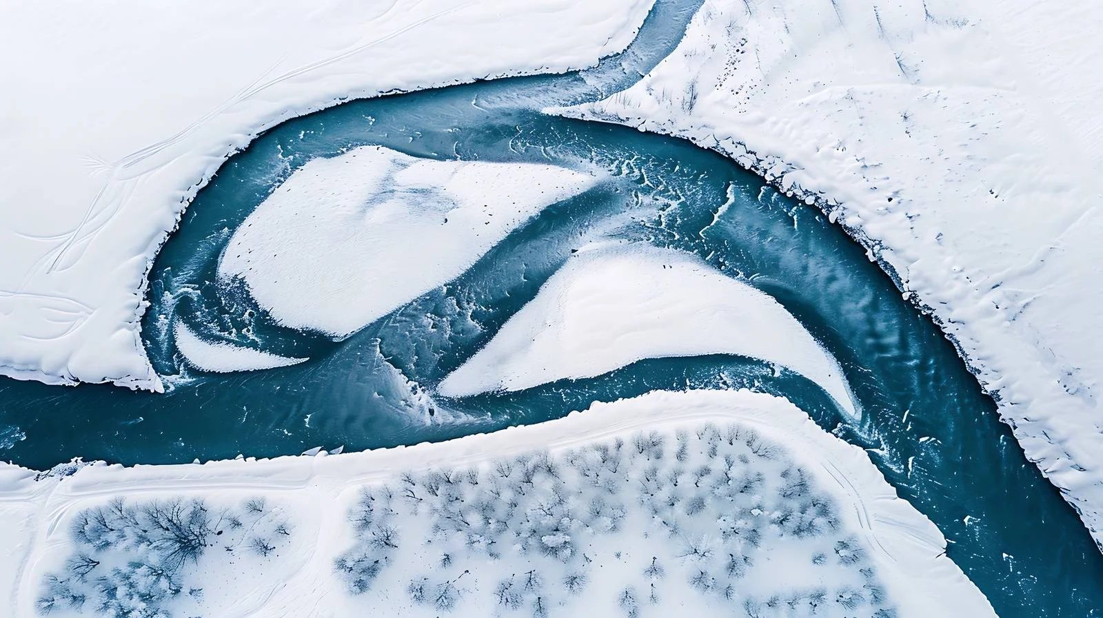 Scenic Aerial Views of Ussuri and Raohe Rivers — free download from Dotvec