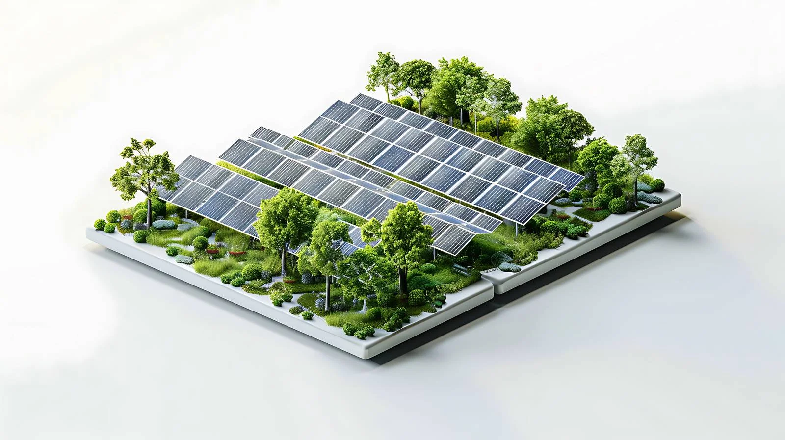 Elevated photovoltaic power station on isolated land — free download from Dotvec
