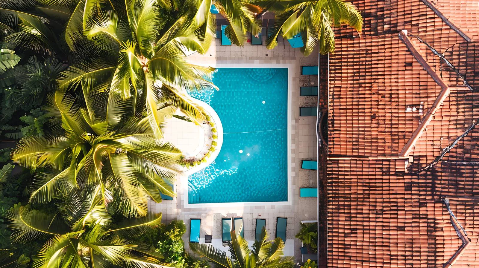 Tropical Hotel Aerial Drone View — free download from Dotvec