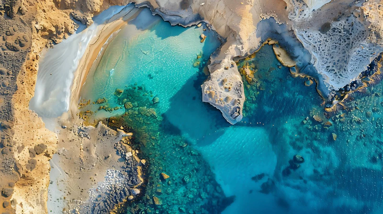 Aerial Beach Drone View: Seitan Limania — free download from Dotvec