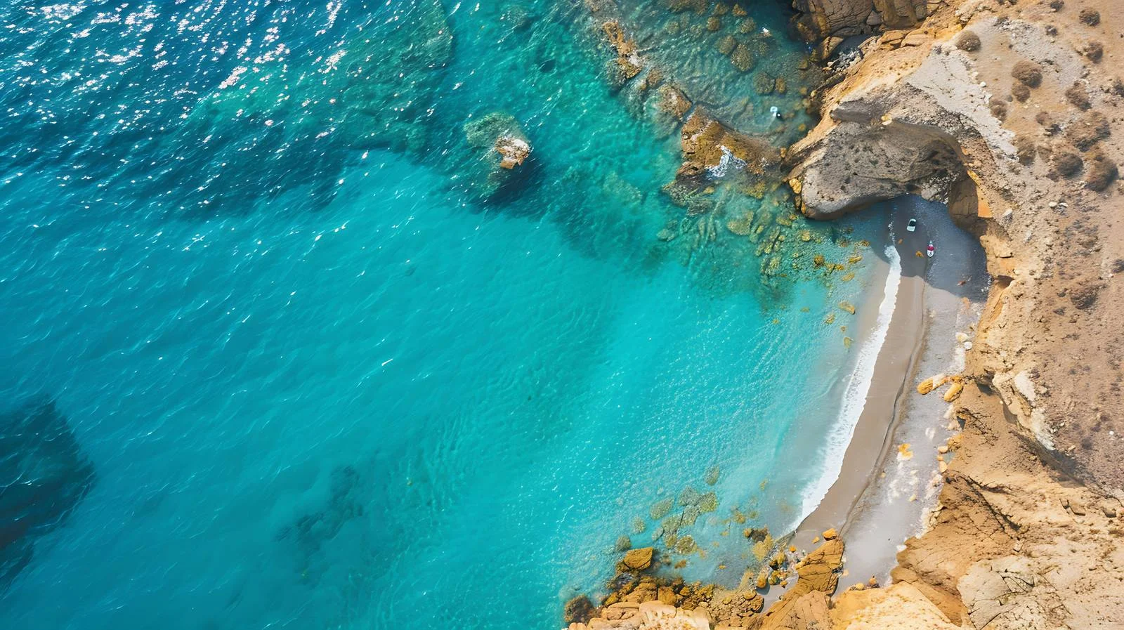 Aerial Beach Drone View Seitan Limania — free download from Dotvec