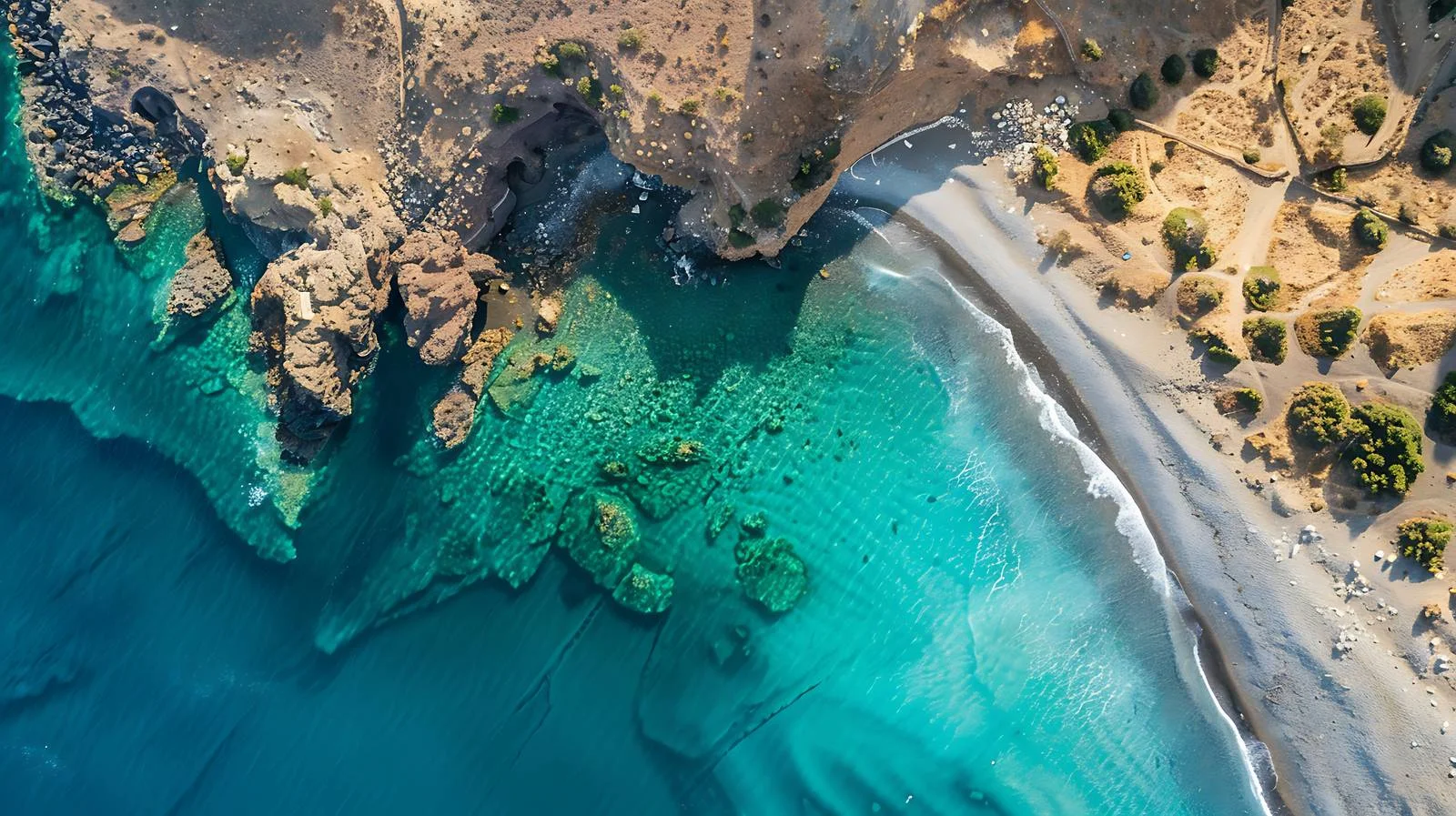 Drone View Seitan Limania Beach — free download from Dotvec