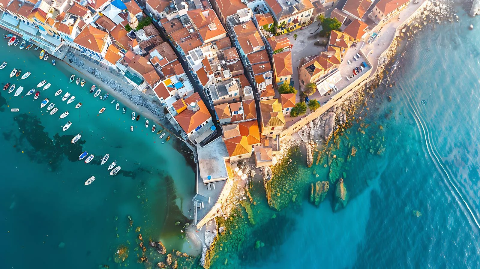 Aerial View of Chania City, Crete — free download from Dotvec