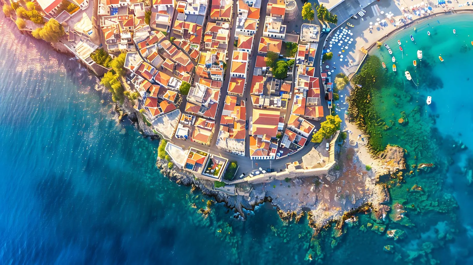Aerial View Chania City Crete Island — free download from Dotvec