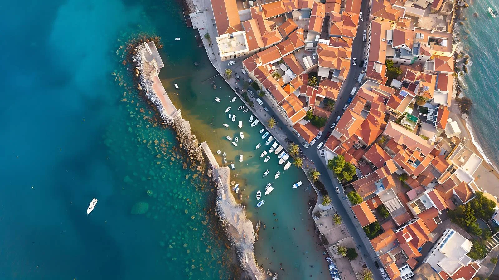 Aerial View Chania City Crete Island — free download from Dotvec