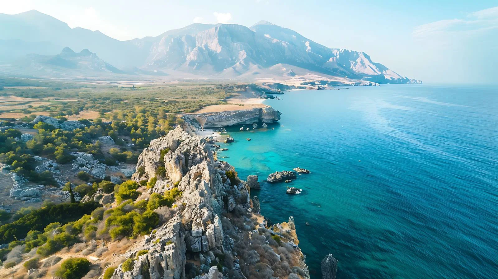 Cretan Landscape Aerial Drone View — free download from Dotvec