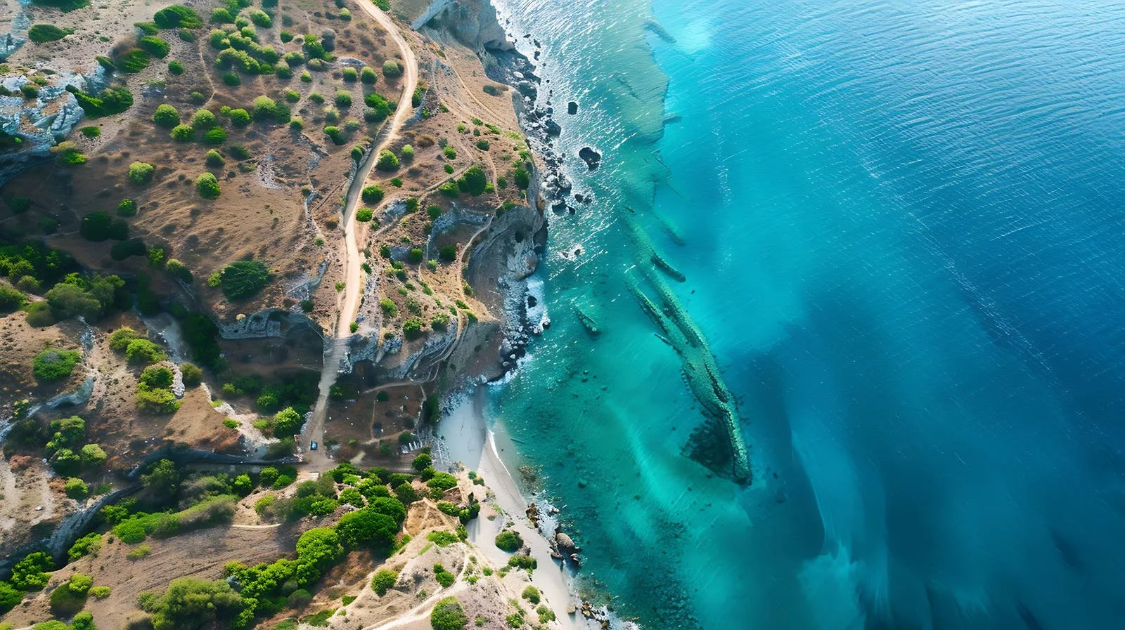 Cretan Landscape Drone View — free download from Dotvec