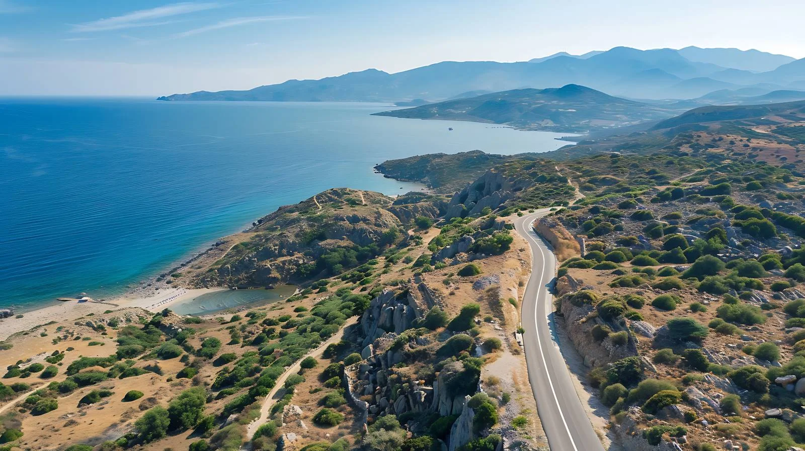 Cretan Landscape Aerial Drone View — free download from Dotvec
