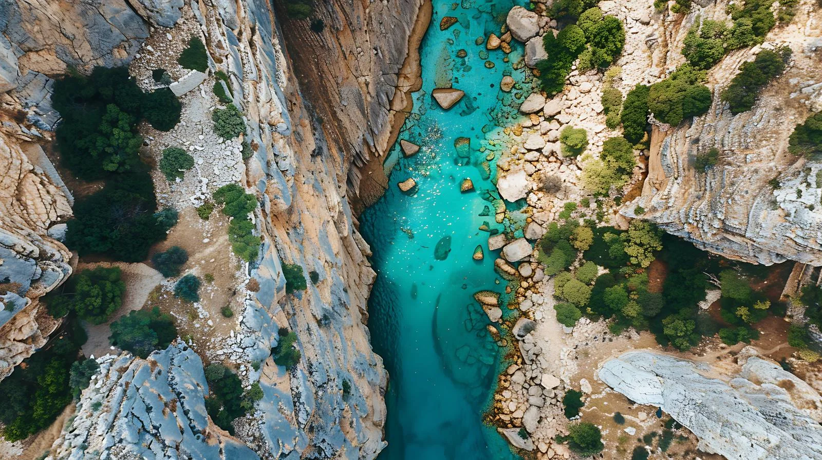 Aerial Gorge View on Crete — free download from Dotvec