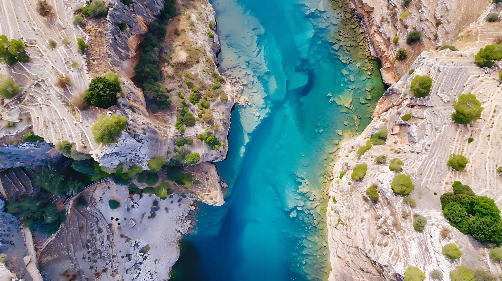Aerial View Gorge Crete Drone Shot — free download from Dotvec