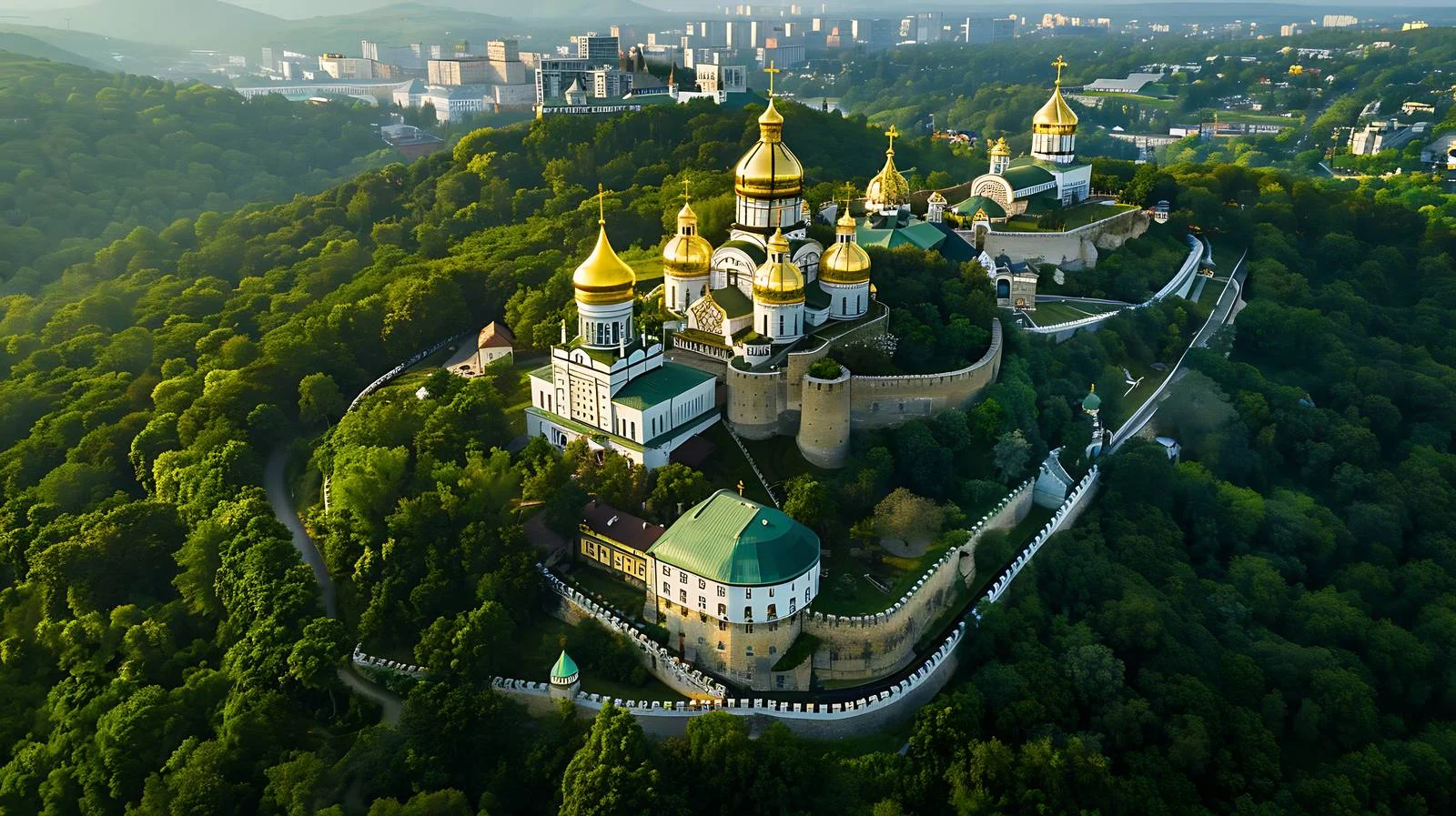 Aerial View Kiev Pechersk Lavra Drone — free download from Dotvec