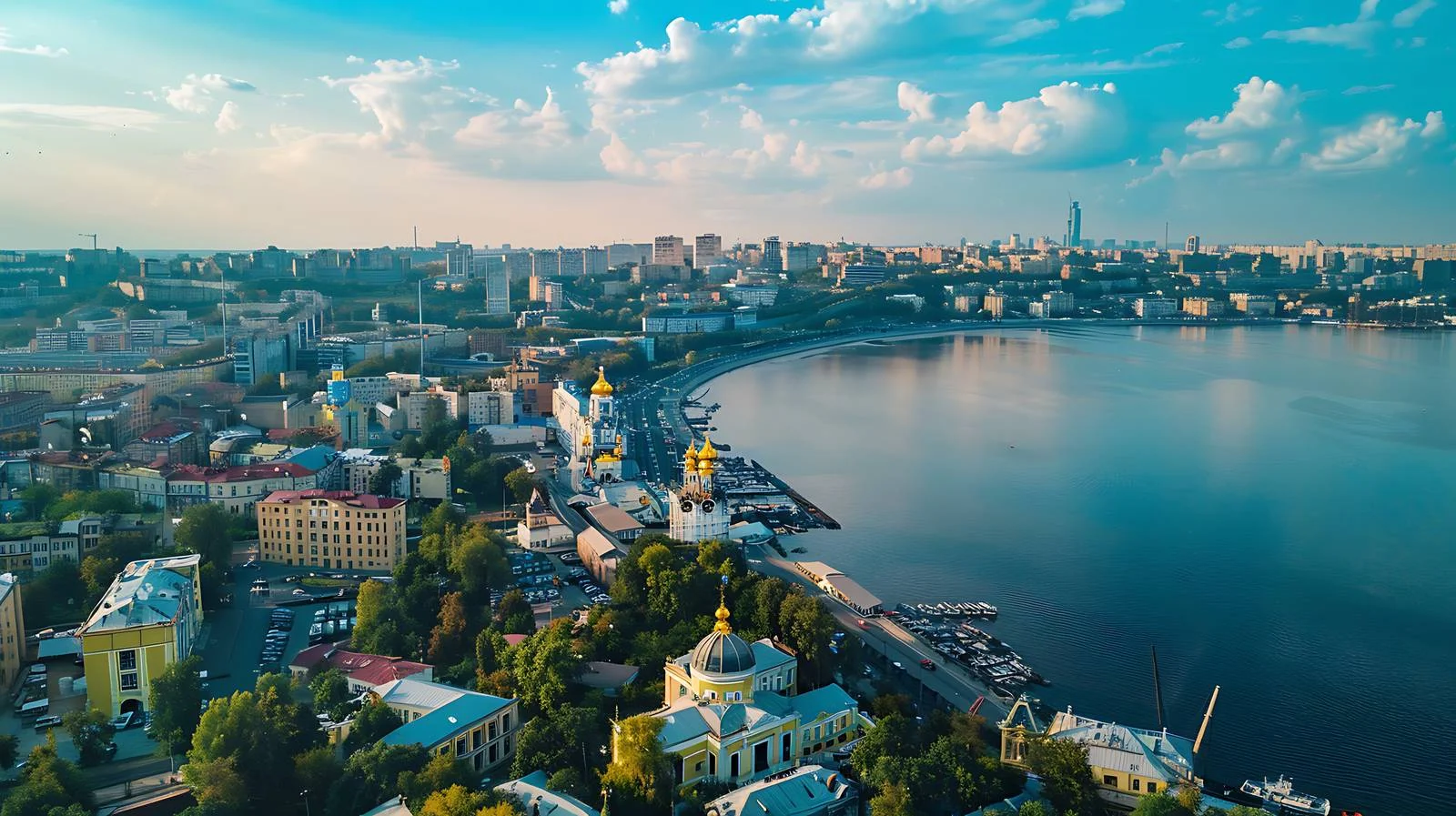 Kyiv Cityscape Aerial Drone View — free download from Dotvec