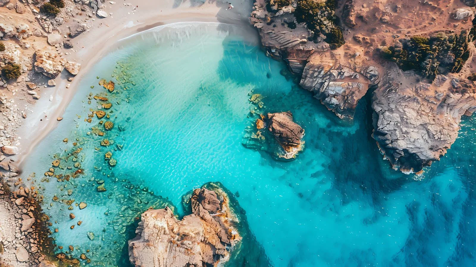 Aerial Drone View Seitan Limania Agiou — free download from Dotvec