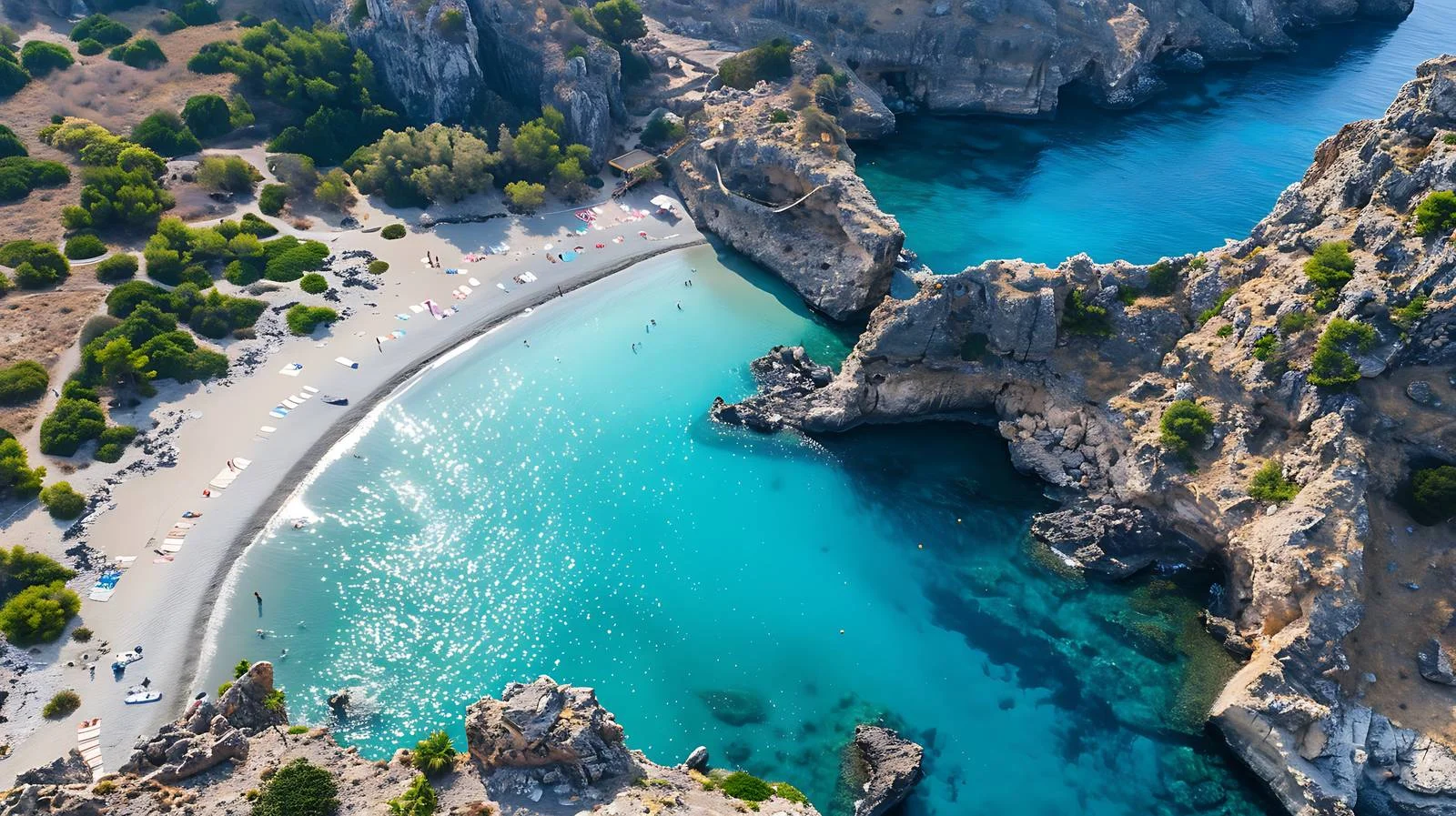 Aerial View Seitan Limania Drone Image – free balkans image from Dotvec