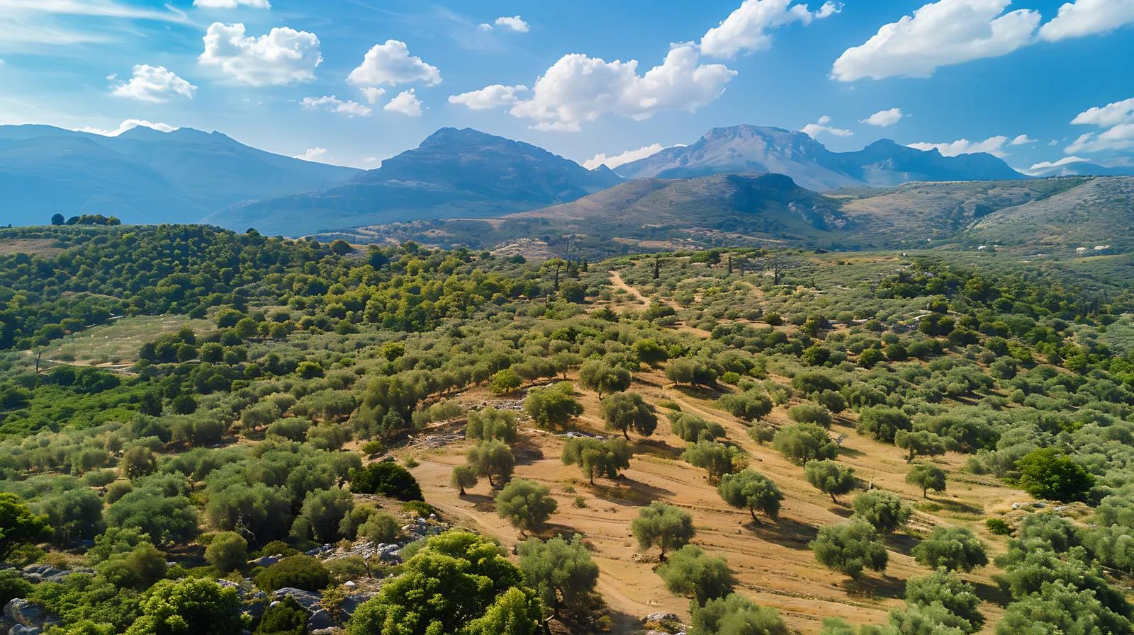 Cretan Landscape Drone View — free download from Dotvec