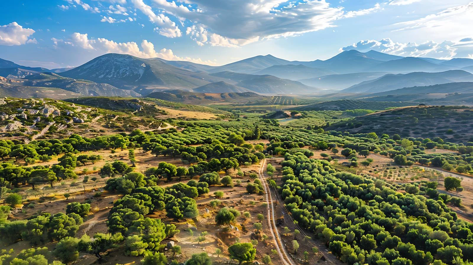 Cretan Landscape Aerial Drone View — free download from Dotvec