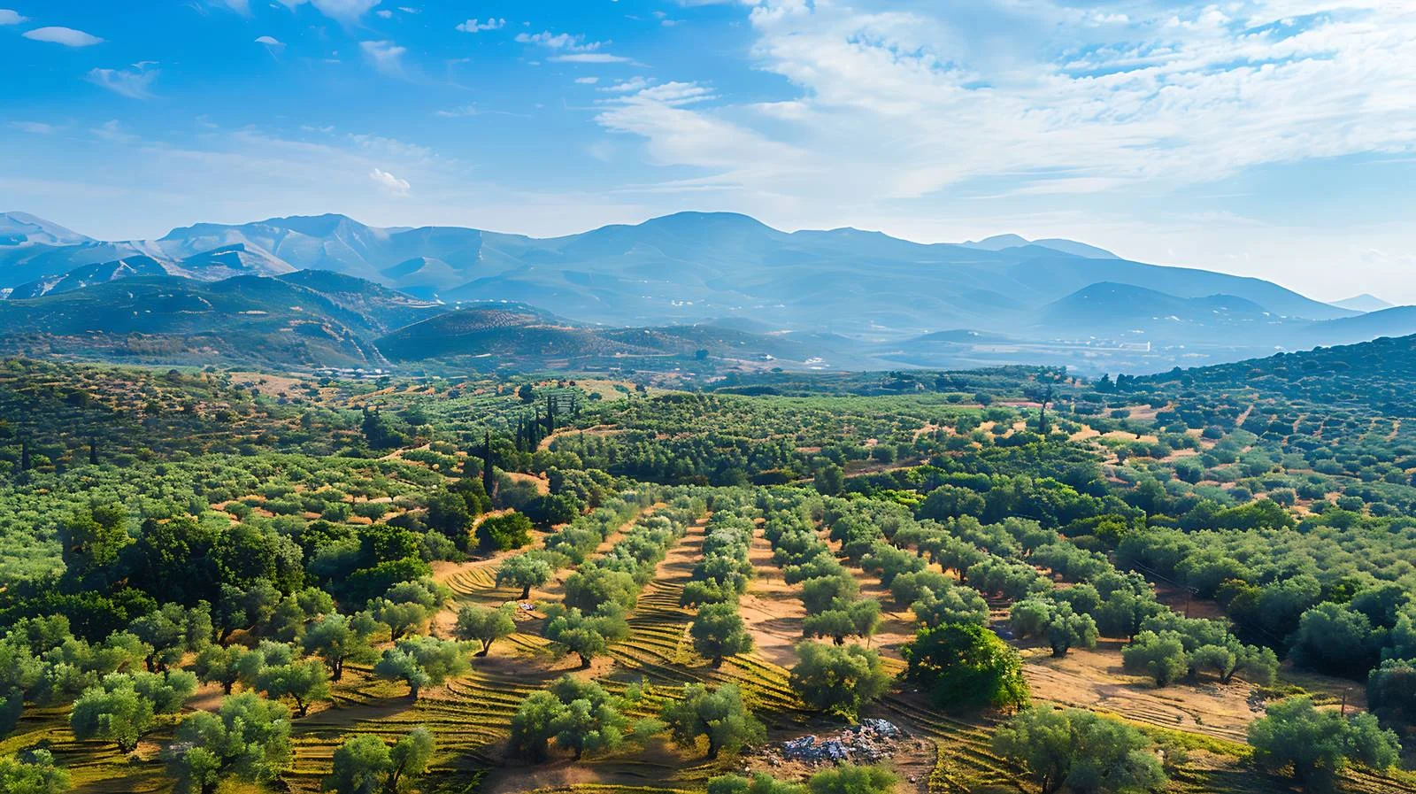 Cretan Landscape Aerial Drone View — free download from Dotvec