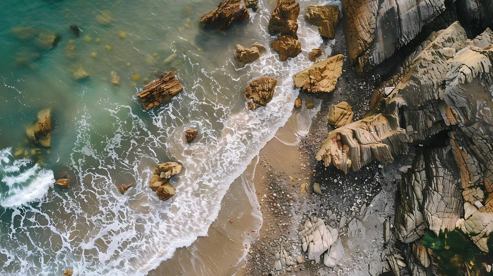 Aerial Rocky Beach Drone View — free download from Dotvec