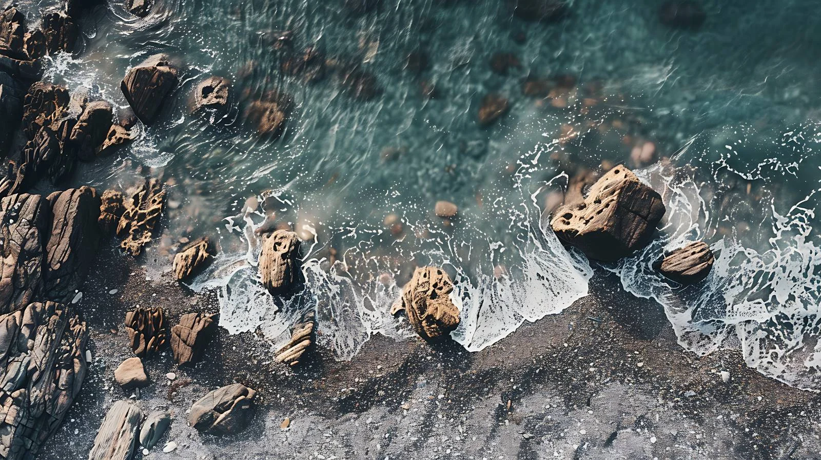 Rocky Beach Aerial View — free download from Dotvec