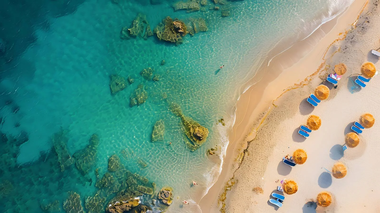 Aerial View Tropical Falasarna Beach — free download from Dotvec